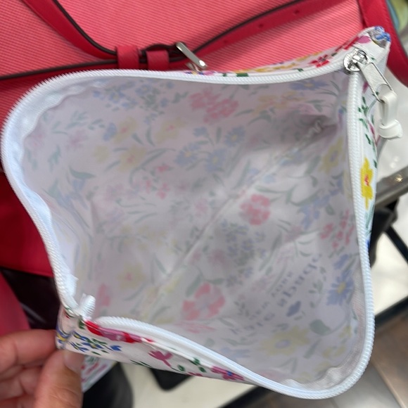 Kate Spade Large Canvas Floral Print Zip Pouch - Picture 15 of 16